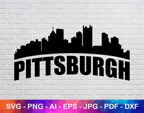 Pittsburgh City Svg Silhouette Svg Pittsburgh Skyline Svg City Logo