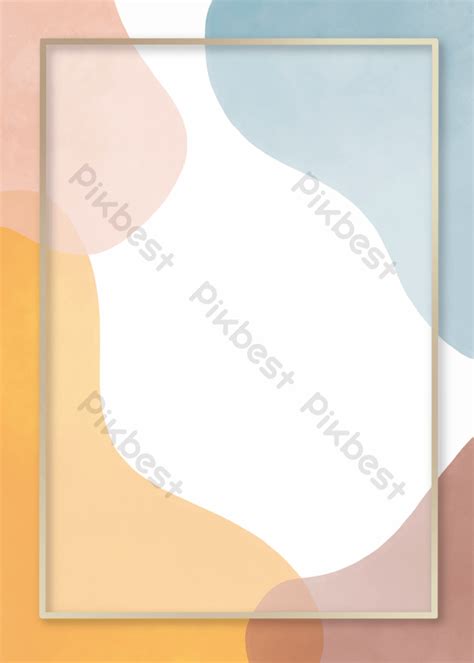 transparent border color watercolor abstract background psd