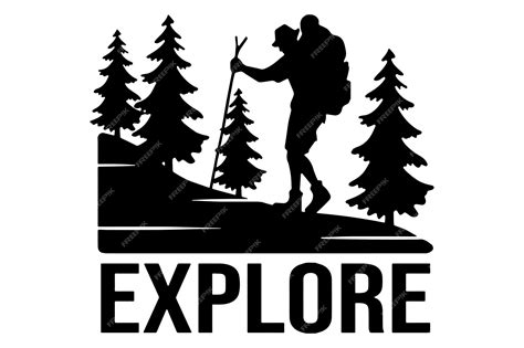 Premium Vector Logo Hiking Explore
