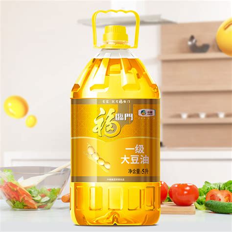 福临门一级大豆油5l桶装食用油色拉油家庭炒菜煎炸用油中粮出品虎窝淘