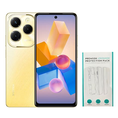 INFINIX HOT 40 PRO 4G 8 256 GB Horizon Gold Bundle HADDAD الحداد