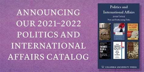 Announcing Our 2021 2022 Politics And International Affairs Catalog