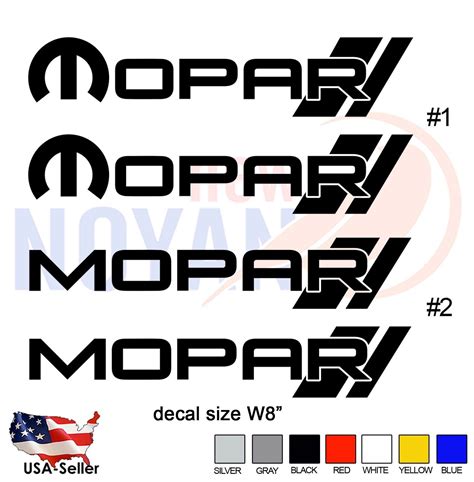 Mopar Decal Sticker Etsy