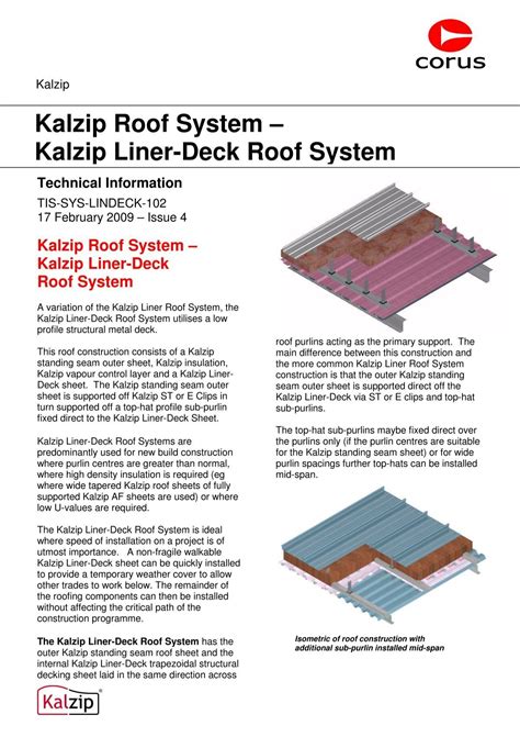 Kalzip Roof System â Kalzip Liner-Deck Roof System