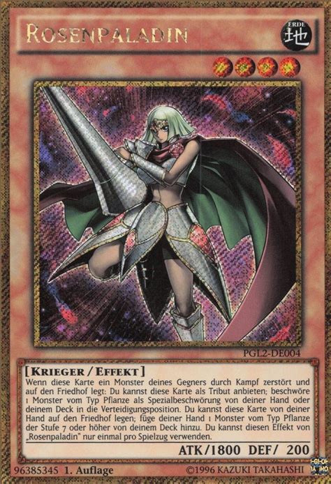 Recollectibles Sammelkarte Yugioh Karte Rosenpaladin Deutsch Yu Gi Oh Karte Pgl2 De004 Gold