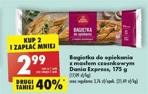 Promocja Bagietka Do Opiekania Z Mas Em Czosnkowym Danie Express W