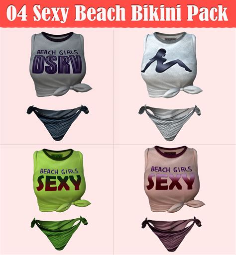 D Model Sexy Beach Bikini Pack Vr Ar Low Poly Cgtrader