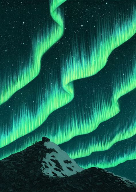 The Northern Lights Northern Lights Art Northern Lights Painting