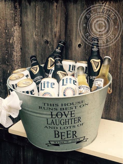 I Love These Personalized Beer Buckets With Your Wedding Date At The