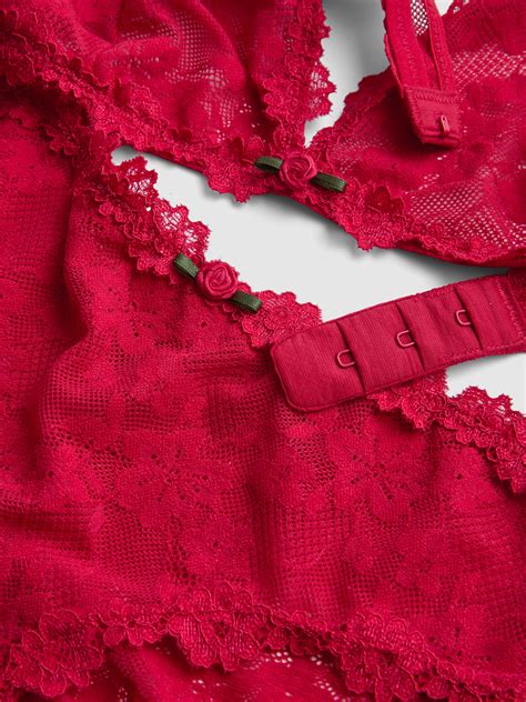 Womens Red Lace Underwear Set Primark