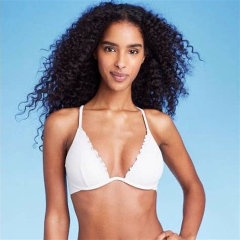 Shade Shore Swim Shade Shore Womens Underwire Bikini Top Ruffle