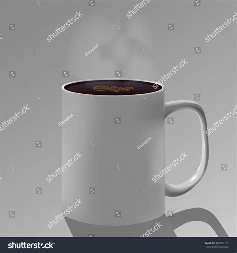 Vector Photorealistic Illustration Mug Hot Drink Stock Vector Royalty