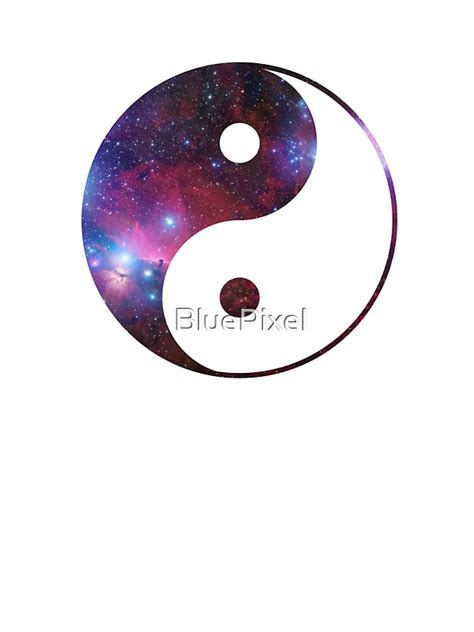Ying And Yang Galaxy Stickers By Bluepixel Redbubble
