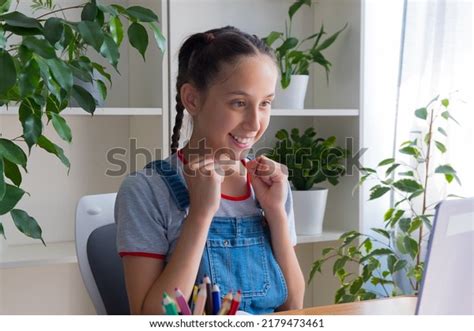 Brunette 11 13 Years Old Dressed Gray Stock Photo 2179473461 Shutterstock