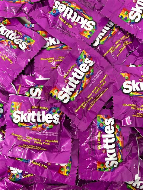 Assortit X Skittles Collab Wild Berry Flavor Candy Coated Fruit Chew Fun Size 3 Lbs