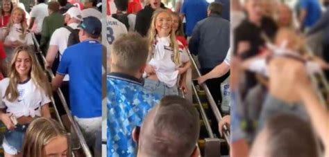 English Female Fan Flashes Her Breasts In Doha Video