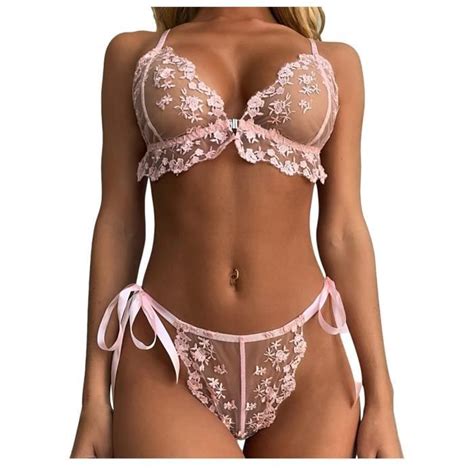 Femmes Lingerie Corset Dentelle Sans Fil Racy Mousseline Vêtements De Nuit Sous Vêtements Tops