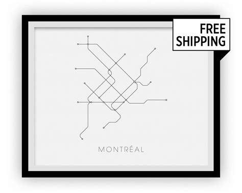 Montreal Subway Map Print Montreal Metro Map Poster - Etsy