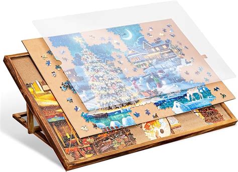 Becko Us 1000 Piece Jigsaw Puzzle Board With Clear Cover