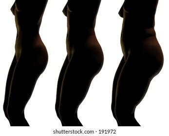 Overweight Nude Female Silhouettes Stock Photo 191972 Shutterstock