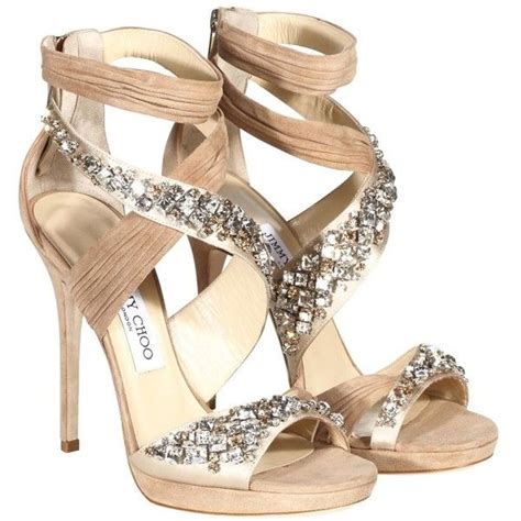 Stylish Nude High Heel Sandals With Rhinestone Embellishments