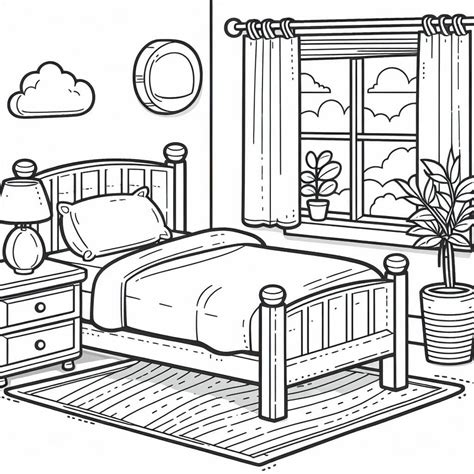 Coloriage Dessin De Chambre Gratuit Télécharger Et Imprimer Gratuit