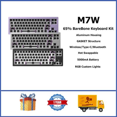 Monsgeek M W Aluminum Barebone Keyboard Kit Wireless Hot Swappable Custom Keyboard Shopee