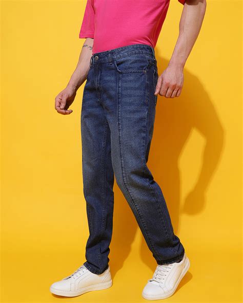 Buy Mens Blue Washed Jeans Online At Bewakoof