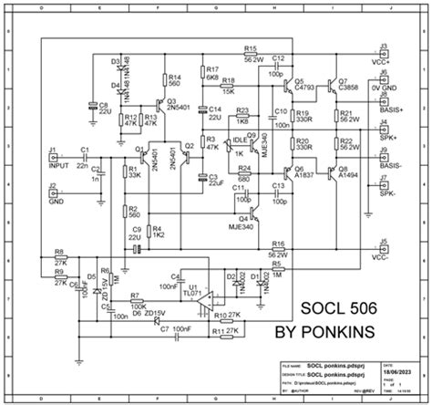 SKEMA SOCL 506 PCB PONKINS - AUDIO SCHEMATICS COLLECTIONAUDIO