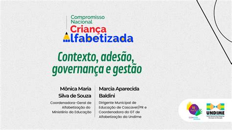 Compromisso Nacional Criança Alfabetizada Contexto Adesão Governança