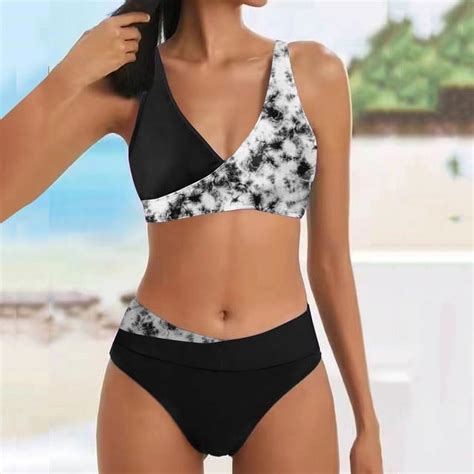 Dihao High Waisted Bikini Set For Women Clearance Plus Size Women S New Split Swimsuit Sexy