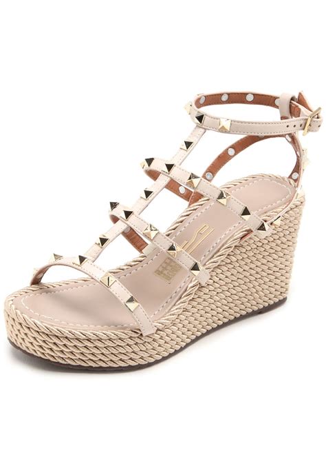 Sand Lia Couro Santa Lolla Plataforma Nude Compre Agora Dafiti Brasil