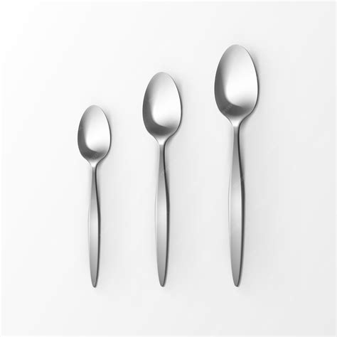 Premium Vector Cutlery Set Of Silver Table Spoon Dessert Spoon And