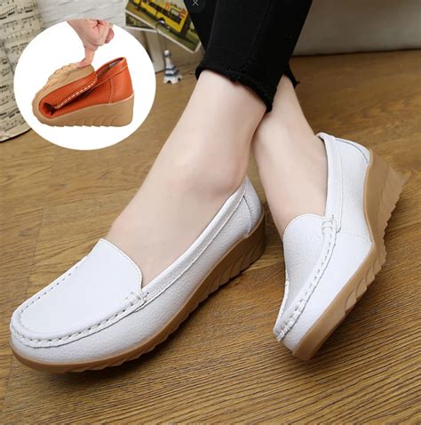 Женская обувь 2025 г., весенняя обувь из натуральной кожи, лоферы на ...