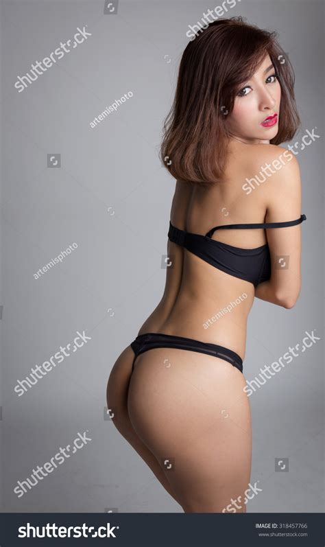 Sexy Asian Woman Wearing Black Lingerie Stock Photo 318457766 Shutterstock