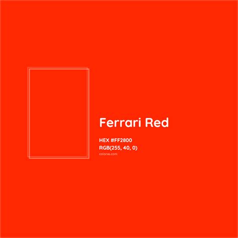 About Ferrari Red Color Color Codes Similar Colors And Paints