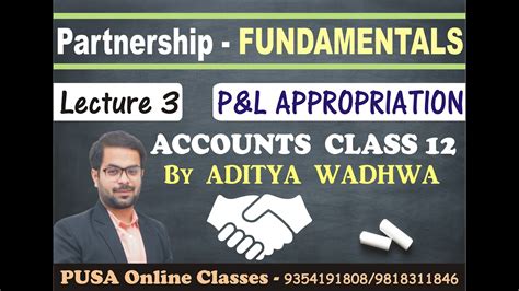 Partnership Fundamentals Lec 3 Profit And Loss Appropriation