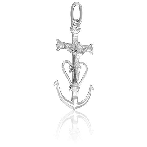 Pendentif Croix De Camargue Or Blanc Vandona Ocarat