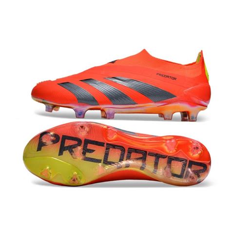 Adidas Predator Elite Laceless Fg Predstrike Solar Red Core Black