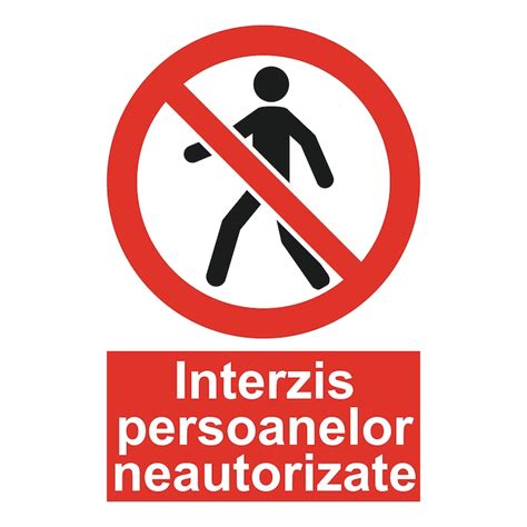 Indicator Avertizare Interzis Persoanelor Neautorizate Creative