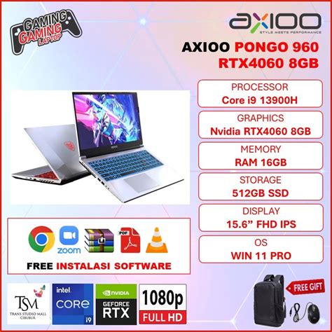 Jual Laptop Gaming Axioo Pongo New I H Rtx Gb Gb