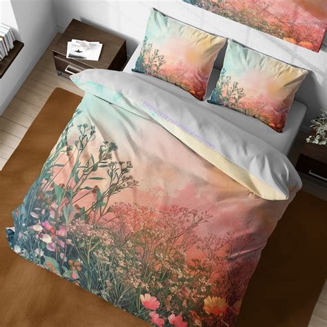 Coral Bedding Etsy