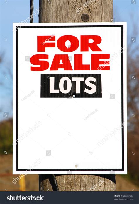 Lots For Sale Sign Stock Photo 20016076 Shutterstock