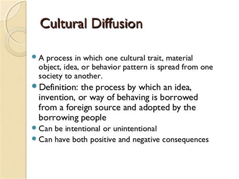 What Is An Example Of Cultural Diffusion