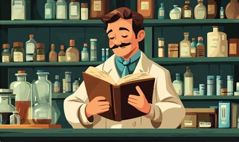 Pharmacist Reading Vectors And Illustrations For Free Download Freepik