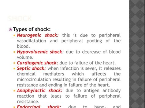 Shock Types And Management Ppt