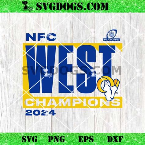 Los Angeles Rams Nfc West Champions 2024 Svg