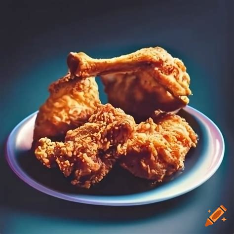 Plate Of Delicious Fried Chicken On Craiyon