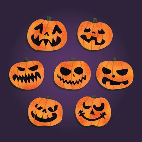 Free Scary Halloween Pumpkins Vector 172143 Vector Art At Vecteezy