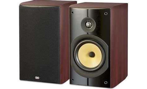 Psb Image B6 Bookshelf Speakers With Heavy Duty Metal Stands With Spike Dark Cherry Mint Like